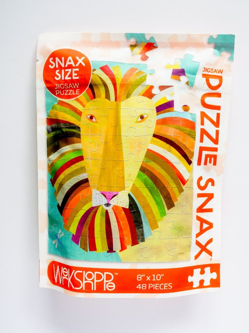 🌟 NEW 🌟 Puzzle Snax "Colorful Lion" 🦁 (48) Piece Jigsaw Puzzle by Werkshoppe